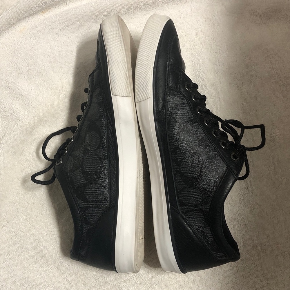 Coach Sneakers Leather And Canvas Men’s Size 10 Pre-owned Used Condition. - Picture 6 of 12